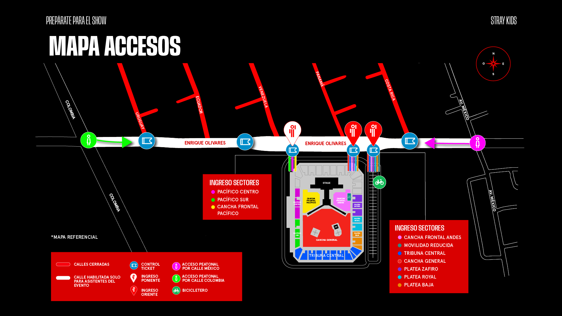 Accesos de Stray Kids en Chile