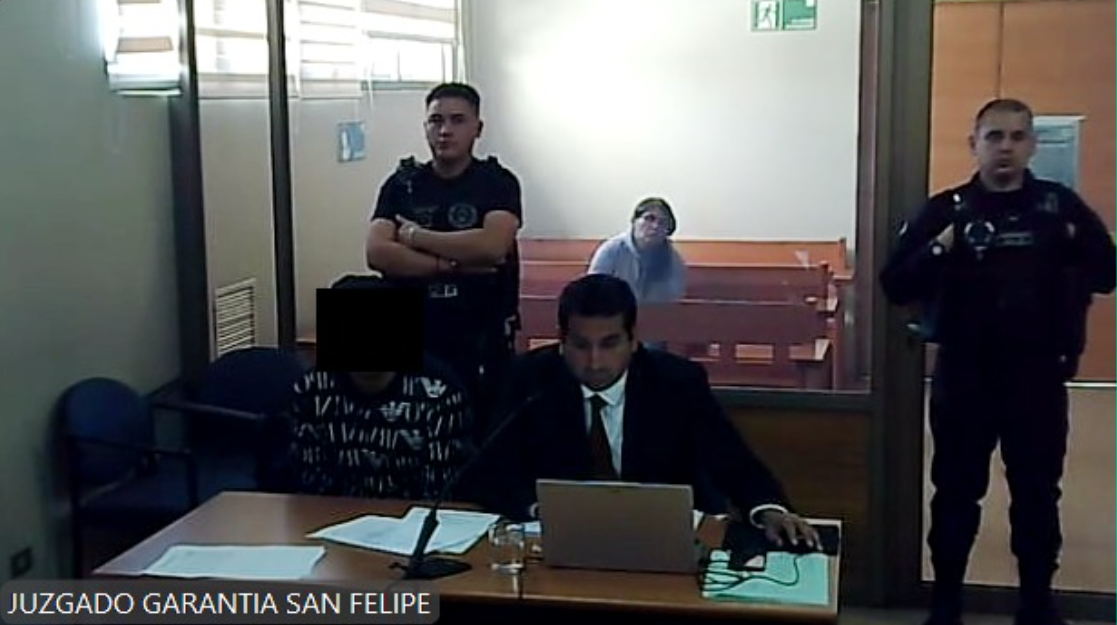 El guardia J.L.C.Z. en audiencia de control de su detención.