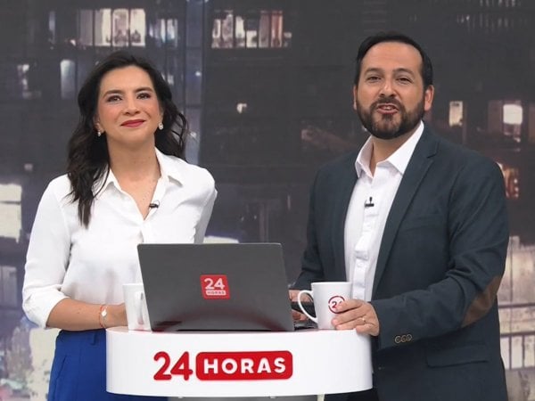 Valentina Reyes y Rafael Venegas en 24 Horas Tu Mañana.
