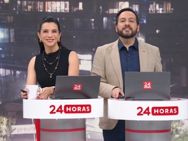 Valentina Reyes y Rafael Venegas en 24 Horas Tu Mañana.