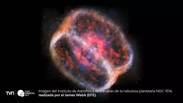Imagen infrarroja de la nebulosa NGC 1514 tomada por el telescopio James Webb, mostrando anillos de polvo nunca antes vistos.