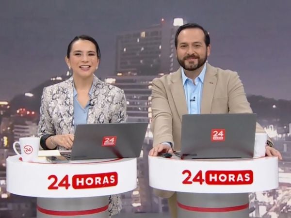 Valentina Reyes y Rafael Venegas en 24 Horas Tu Mañana.