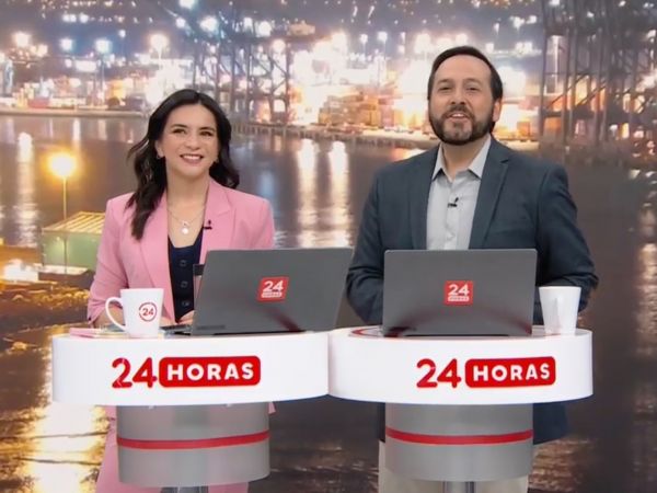 Valentina Reyes y Rafael Venegas en 24 Horas Tu Mañana.