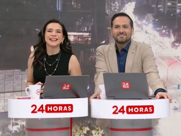 Valentina Reyes y Rafael Venegas en 24 Horas Tu Mañana.