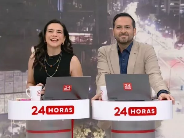 Valentina Reyes y Rafael Venegas en 24 Horas Tu Mañana.