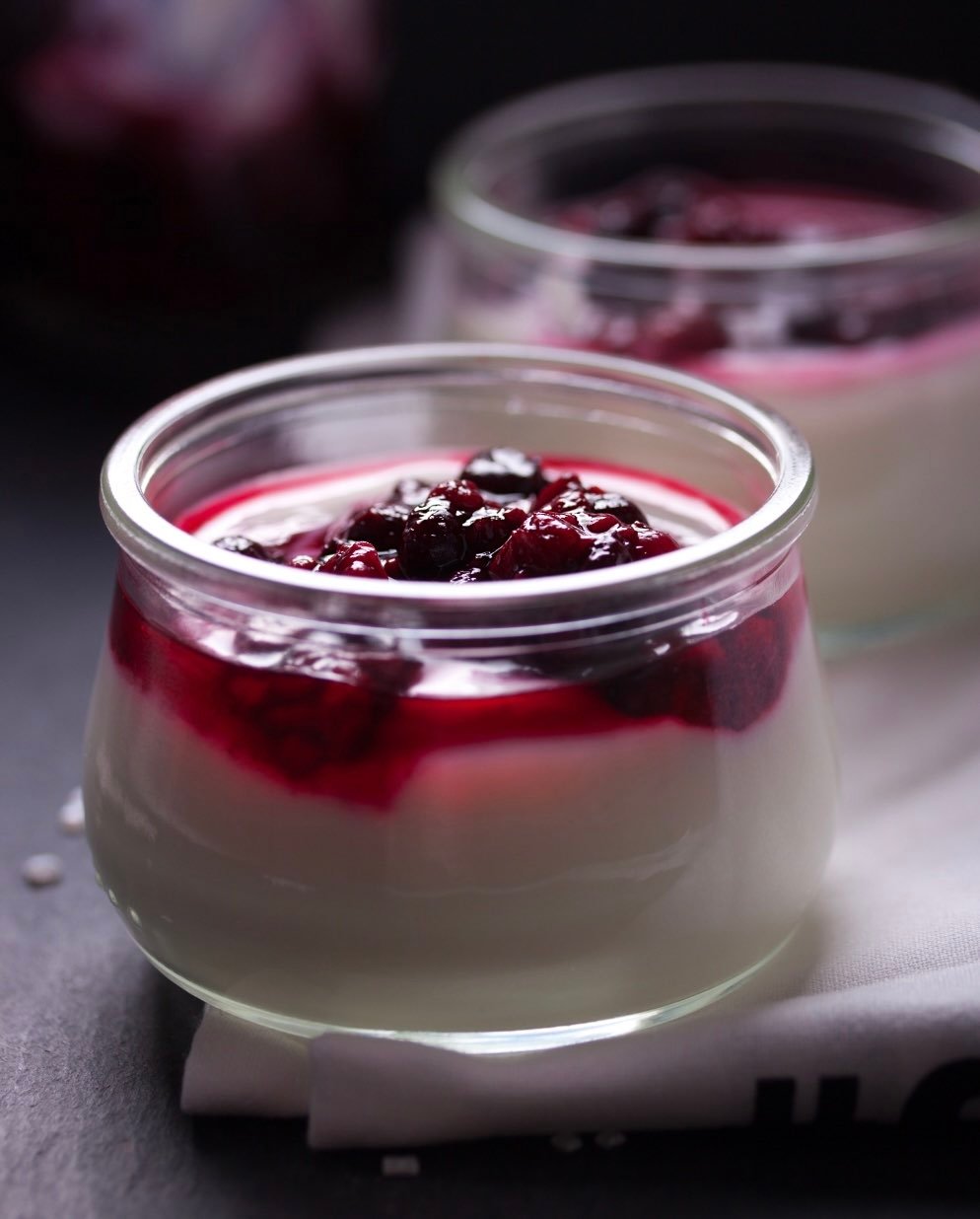 Pannacotta de frambuesa 