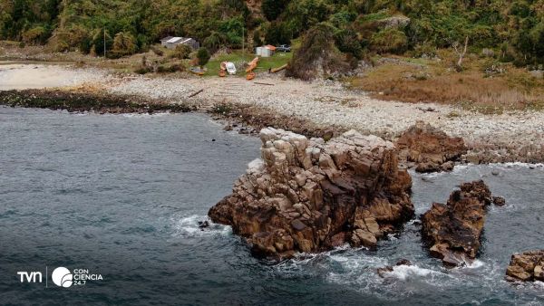 Autoridades y pescadores celebran la firma de la donación para la futura Caleta Huiro en la Reserva Costera Valdiviana.