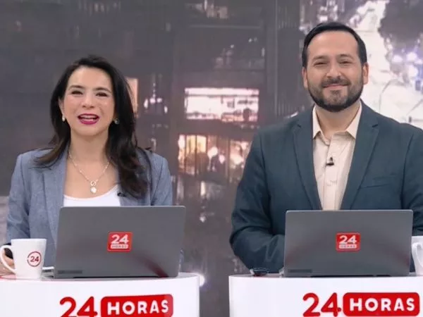 Valentina Reyes y Rafael Venegas en 24 Horas Tu Mañana.