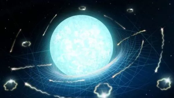 Fin del universo. Impresión artística de una estrella de neutrones que se está 