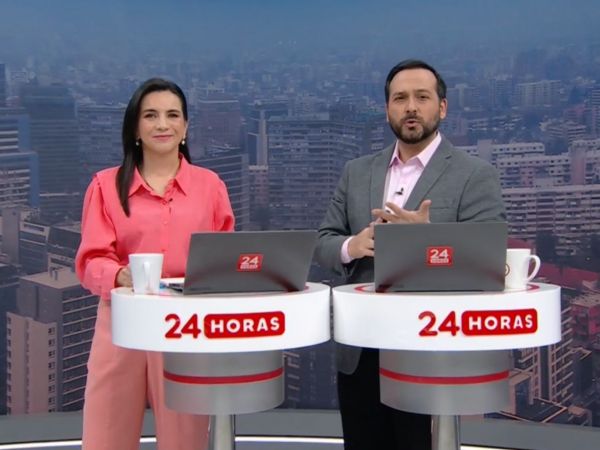 Valentina Reyes y Rafael Venegas en 24 Horas Tu Mañana.