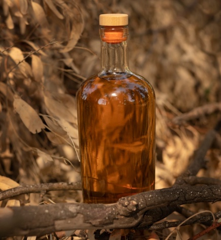 Botella de pisco. Día del Pisco