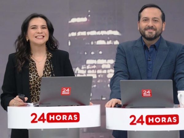 Valentina Reyes y Rafael Venegas en 24 Horas Tu Mañana.
