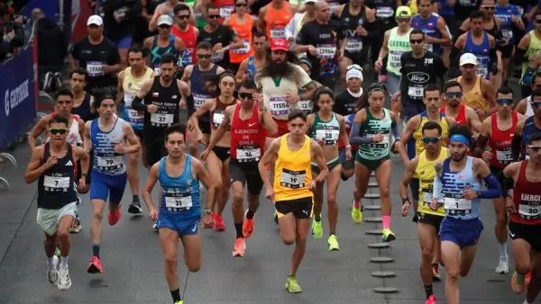 Maratón de Santiago 2025. Tiempo en Santiago