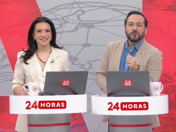 Valentina Reyes y Rafael Venegas en 24 Horas Tu Mañana.