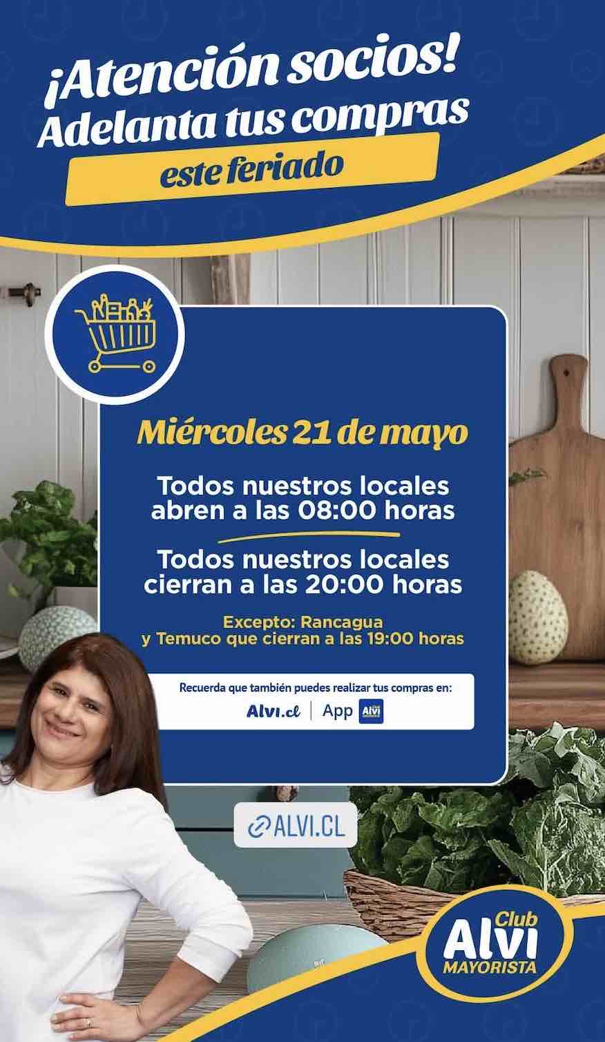 Horarios alvi 21 de mayo