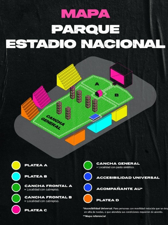 Ubicaciones Estadio NAcional