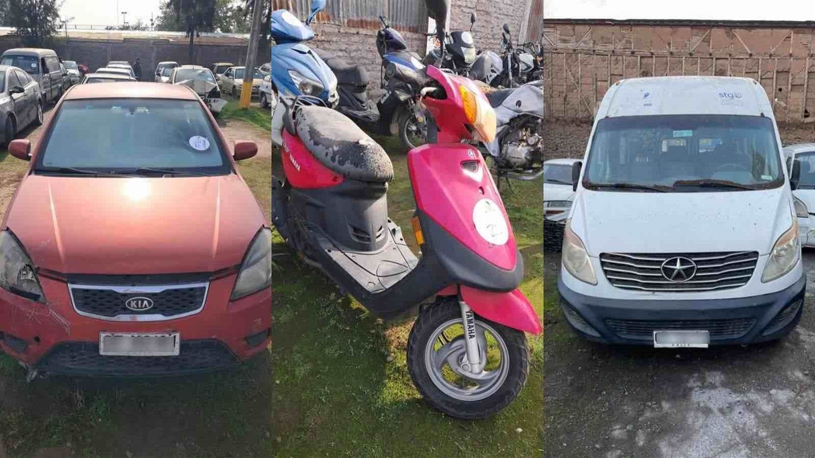 Remate de vehículos abandonados