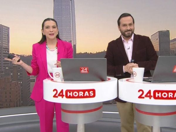 Valentina Reyes y Rafael Venegas en 24 Horas Tu Mañana.