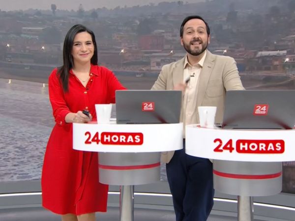 Valentina Reyes y Rafael Venegas en 24 Horas Tu Mañana.