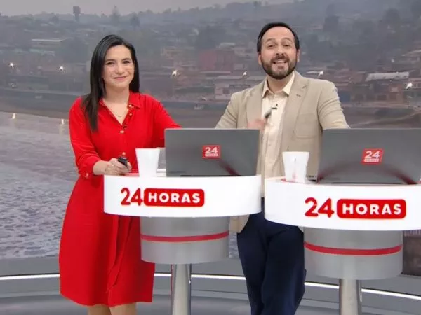 Valentina Reyes y Rafael Venegas en 24 Horas Tu Mañana.