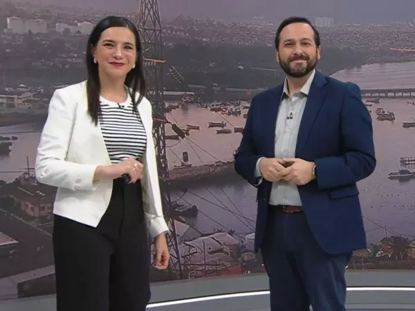 Valentina Reyes y Rafael Venegas en 24 Horas Tu Mañana.