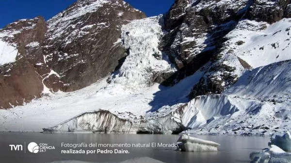 Glaciar El Morado en el Cajón del Maipo, una de las masas de hielo más vulnerables según geólogos de la U. de Chile.