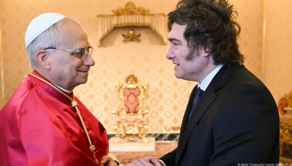 Papa León XIV recibe a Javier Milei en el Vaticano
