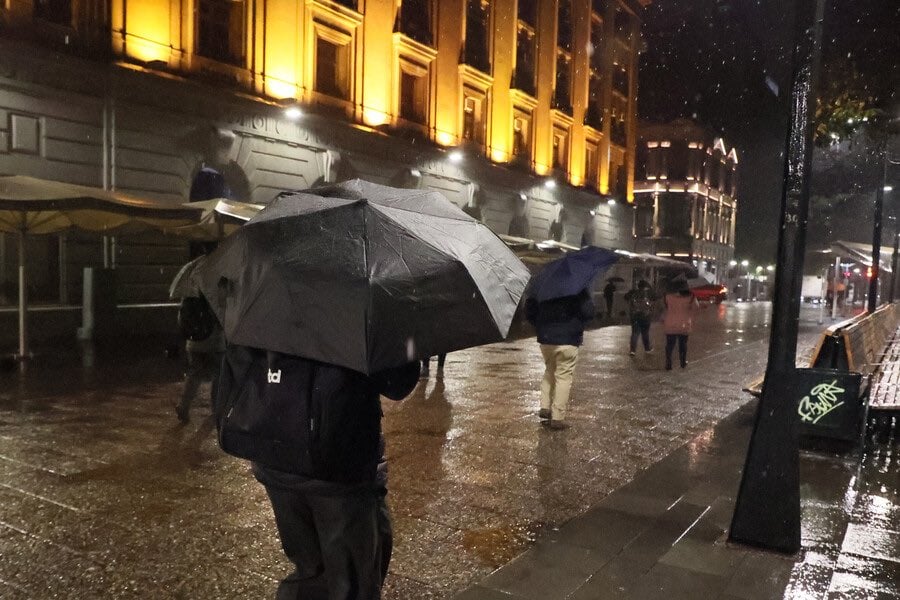 Lluvia en santiago