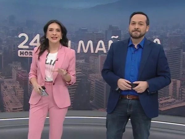 Valentina Reyes y Rafael Venegas en 24 Horas Tu Mañana.