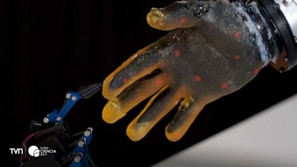 Nueva piel robótica sensible.