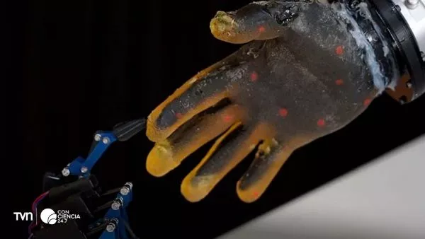 Nueva piel robótica sensible.