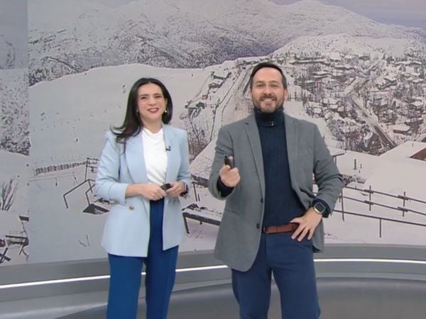 Valentina Reyes y Rafael Venegas en 24 Horas Tu Mañana.