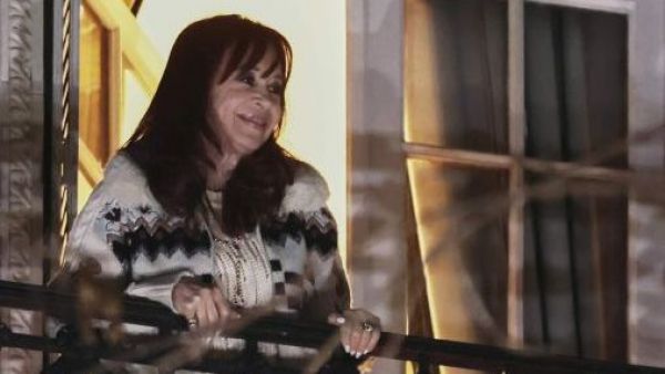 Cristina Fernández en el balcón