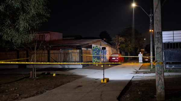 Escena del suceso de homicidio en Estación Central