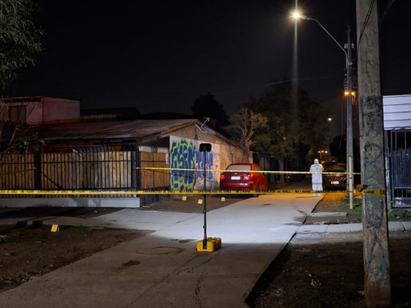 Escena del suceso de homicidio en Estación Central