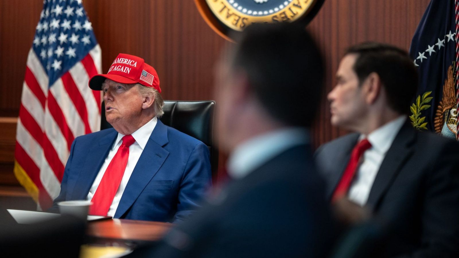 Donald Trump al interior de la Casa Blanca
