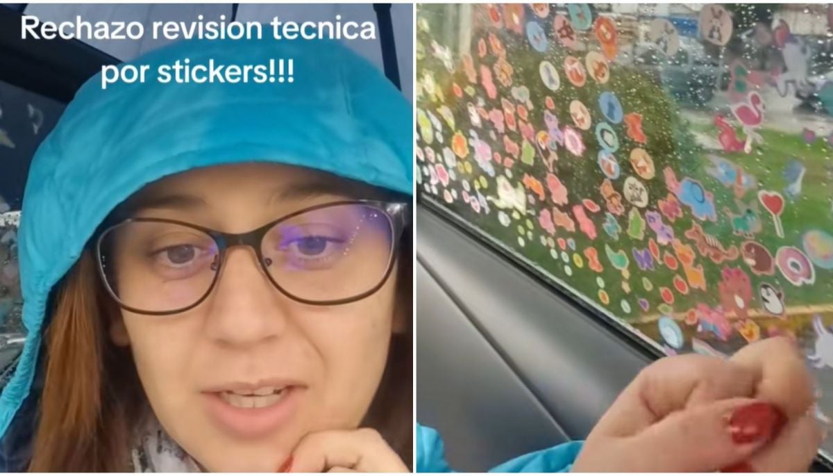 Stickers en ventana: mujer contó insólito motivo tras rechazo de revisión técnica
