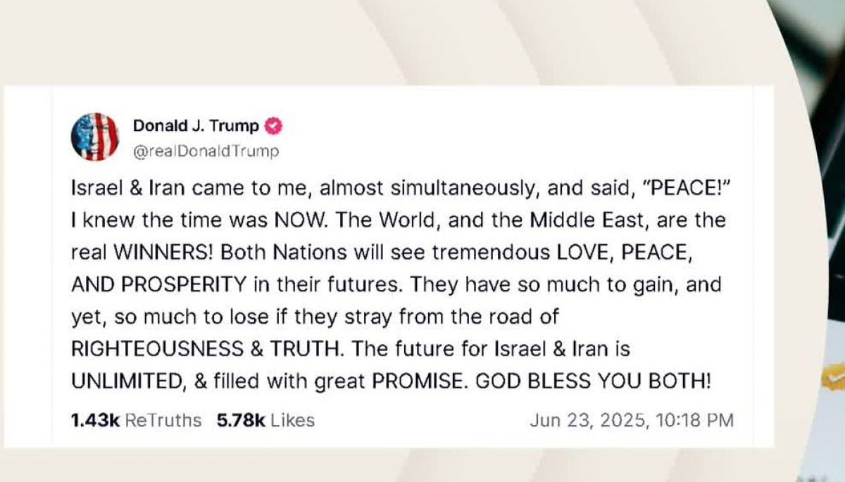 Donald Trump asegura que Irán e Israel acudieron a él