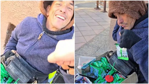 Ignacio Villalon junto a vendedor.