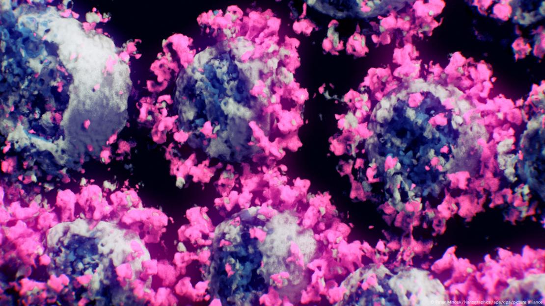 Imagen real en 3D del coronavirus, con las espículas.