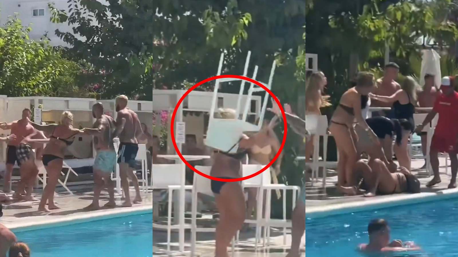 Futbolista inglés noqueó a una mujer con una silla en la piscina de un hotel en Ibiza
