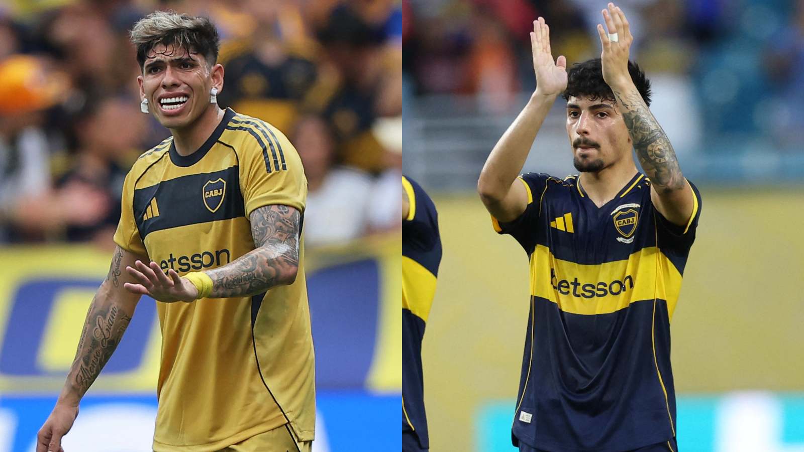 Carlos Palacios y Williams Alarcón jugando por Boca Juniors