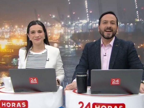 Valentina Reyes y Rafael Venegas en 24 Horas Tu Mañana.