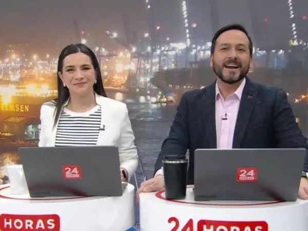 Valentina Reyes y Rafael Venegas en 24 Horas Tu Mañana.