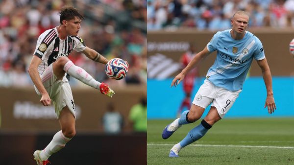 Juventus y Manchester City jugando en el Mundial de Clubes