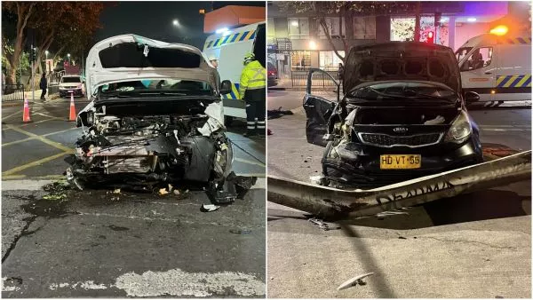 Los vehículos que chocaron