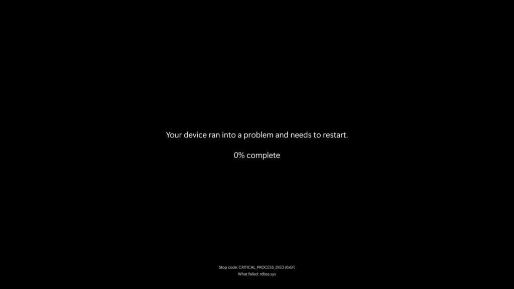 Nueva pantalla de error en Microsoft