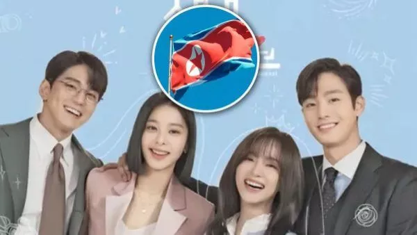K-drama y una bandera de Corea del Norte