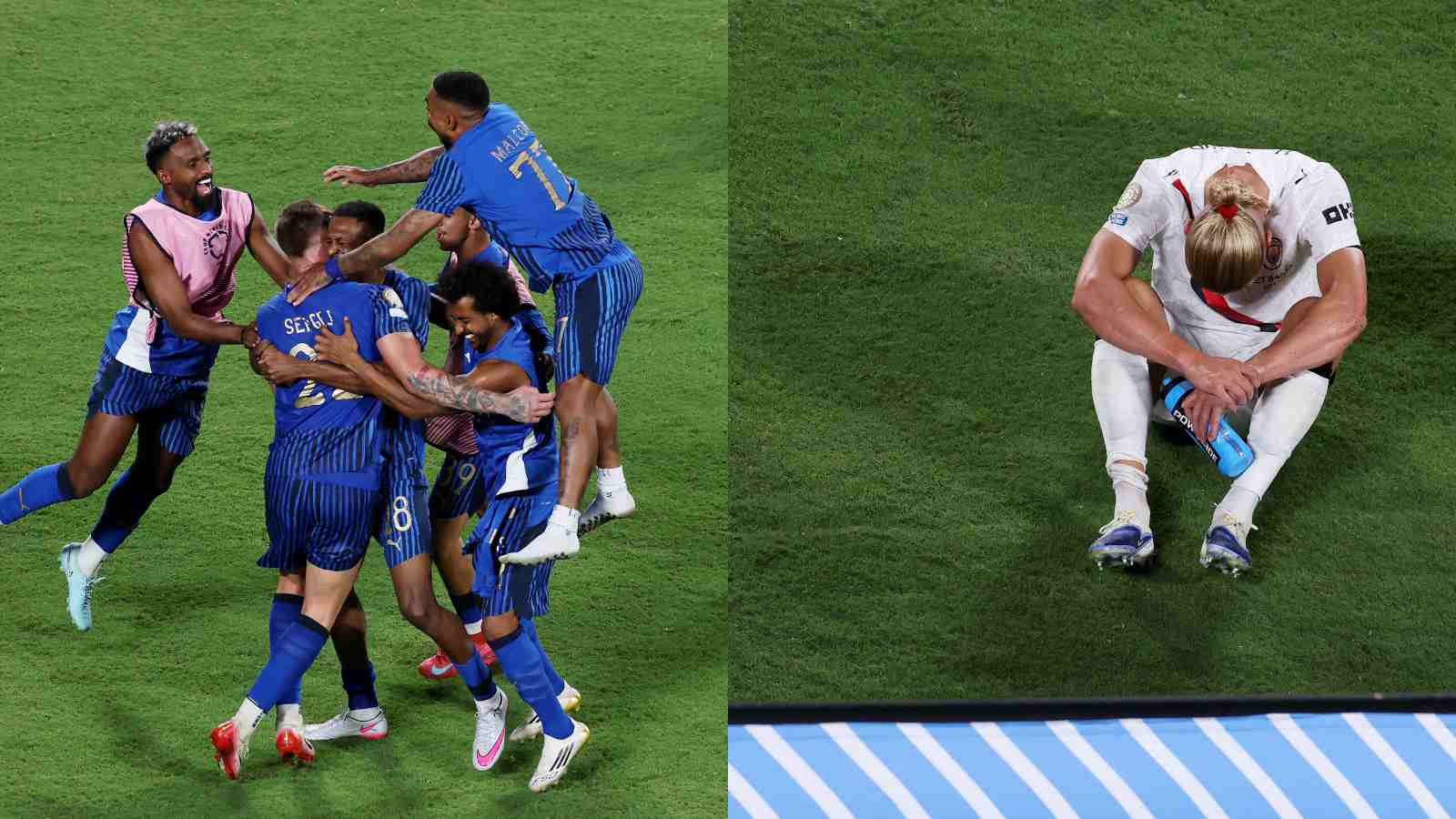 Los jugadores del Al Hilal celebran el triunfo ante el Manchester City