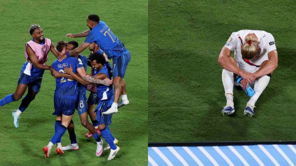Los jugadores del Al Hilal celebran el triunfo ante el Manchester City